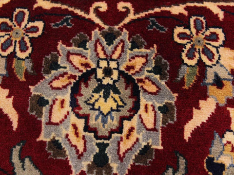 handmade Traditional Abasi Afsha Blue Red Hand Knotted ROUND 100% WOOL area rug 8x8