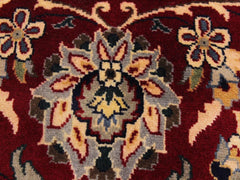 handmade Traditional Abasi Afsha Blue Red Hand Knotted ROUND 100% WOOL area rug 8x8