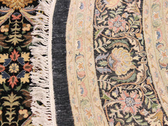 handmade Traditional Nagi Black Gray Hand Knotted ROUND 100% WOOL area rug 9x9