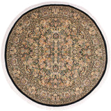 handmade Traditional Rimjim Black Gray Hand Knotted ROUND 100% WOOL area rug 8x8