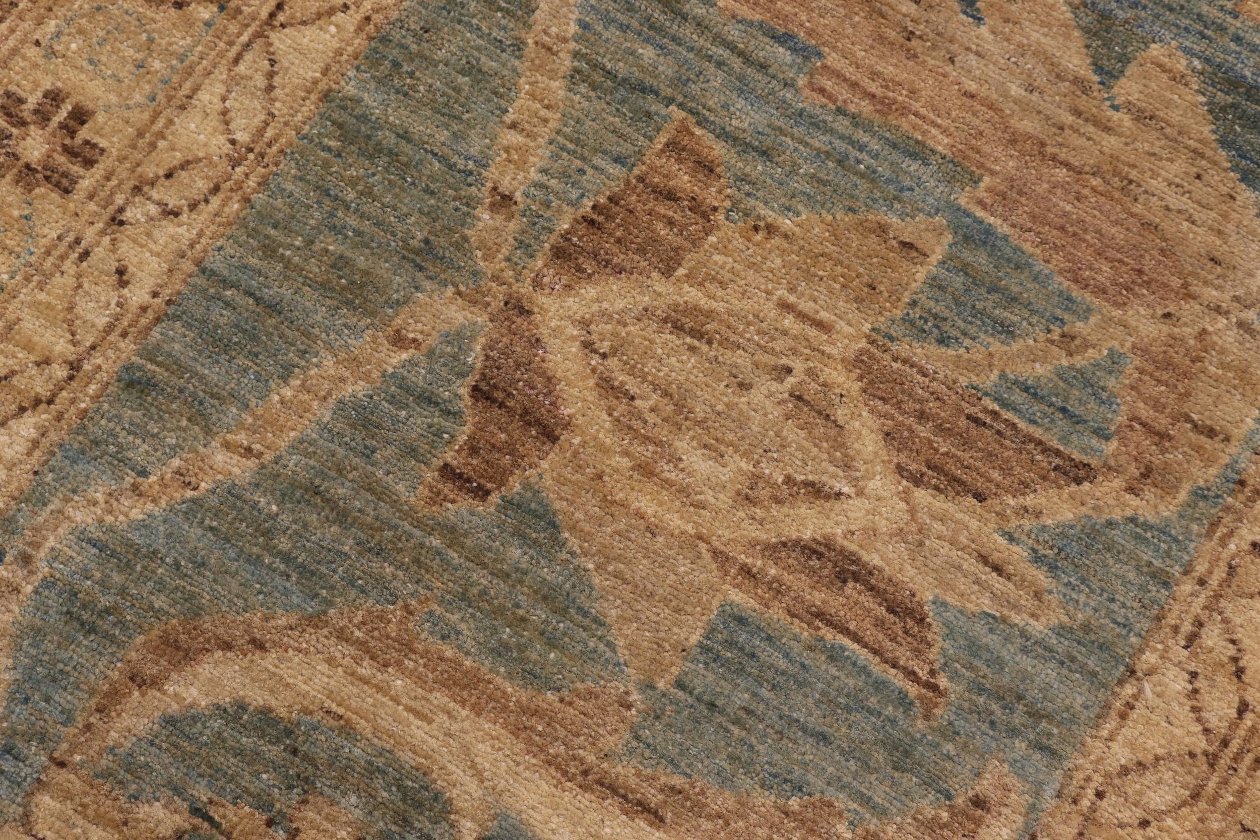 handmade Traditional Kafkaz Rust Teal Blue Hand Knotted RECTANGLE 100% WOOL area rug 13x19