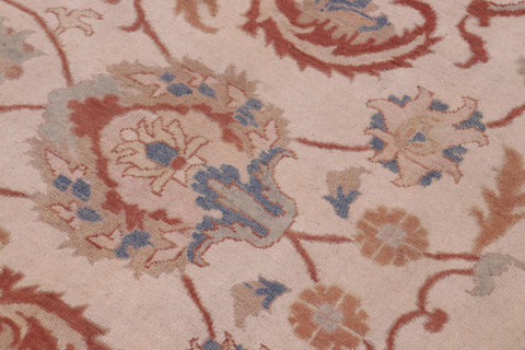 handmade Traditional Kafkaz Ivory Rose Hand Knotted RECTANGLE 100% WOOL area rug 13x17