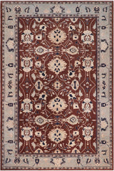 handmade Traditional Kafkaz Brown Lt. Blue Hand Knotted RECTANGLE 100% WOOL area rug 12X18
