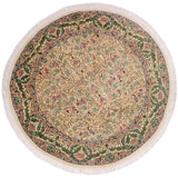 handmade Traditional Imran Beige Green Hand Knotted ROUND 100% WOOL area rug 8x8