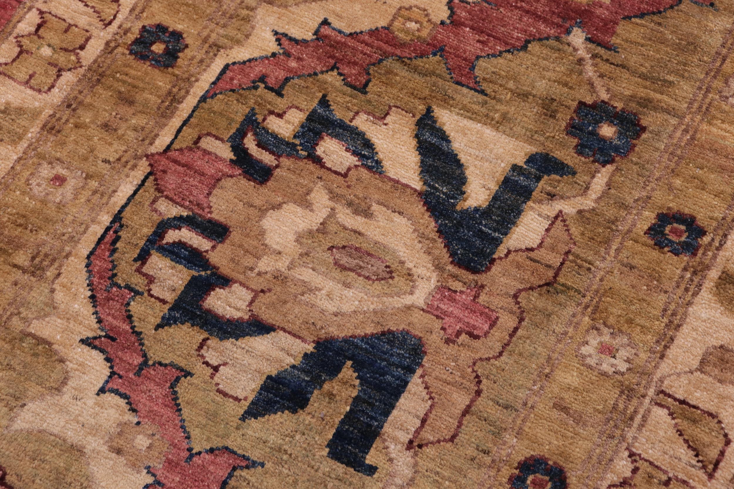handmade Traditional Kafkaz Rust Olive Green Hand Knotted RECTANGLE 100% WOOL area rug 12x18
