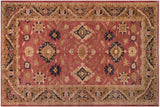 handmade Traditional Kafkaz Rust Olive Green Hand Knotted RECTANGLE 100% WOOL area rug 12 x 18