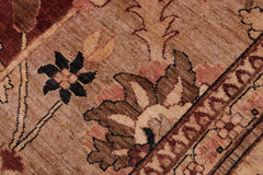 handmade Traditional  Aubergine Tan Hand Knotted RECTANGLE 100% WOOL area rug 12X17