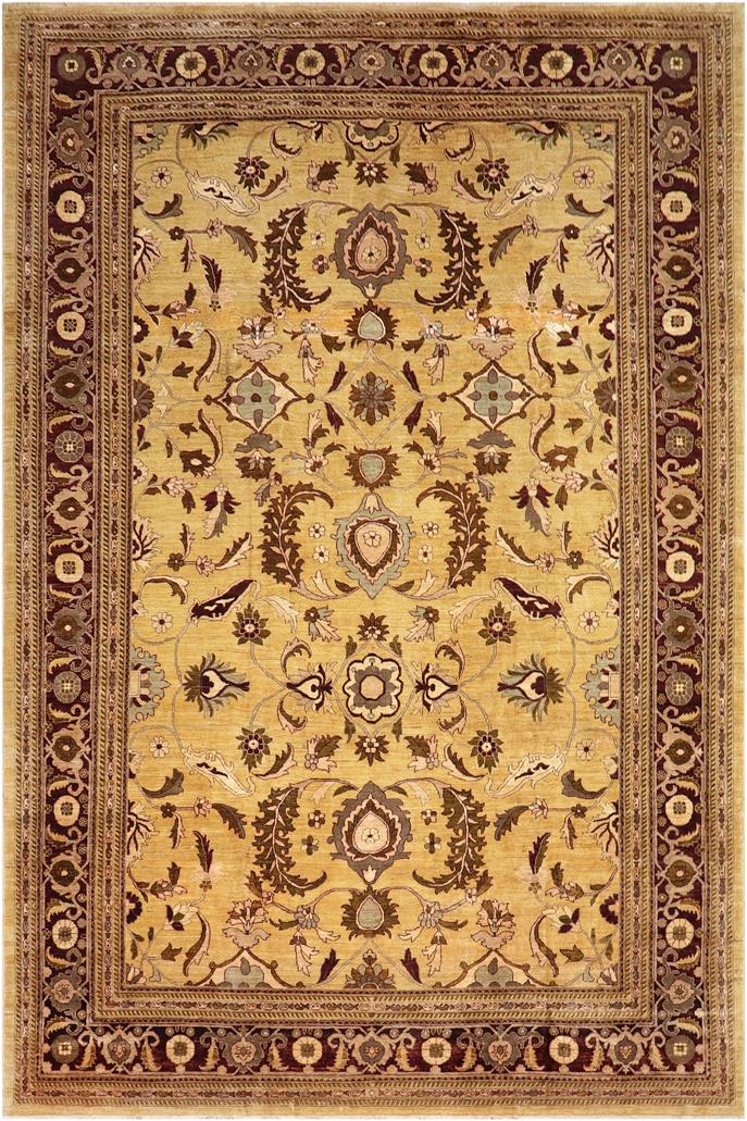 handmade Traditional Kafkaz Gold Red Hand Knotted RECTANGLE 100% WOOL area rug 13X17