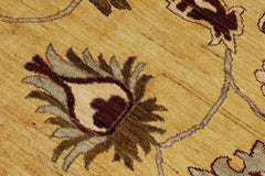 handmade Traditional Kafkaz Gold Red Hand Knotted RECTANGLE 100% WOOL area rug 13X17