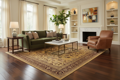 handmade Traditional Kafkaz Gold Red Hand Knotted RECTANGLE 100% WOOL area rug 13x17