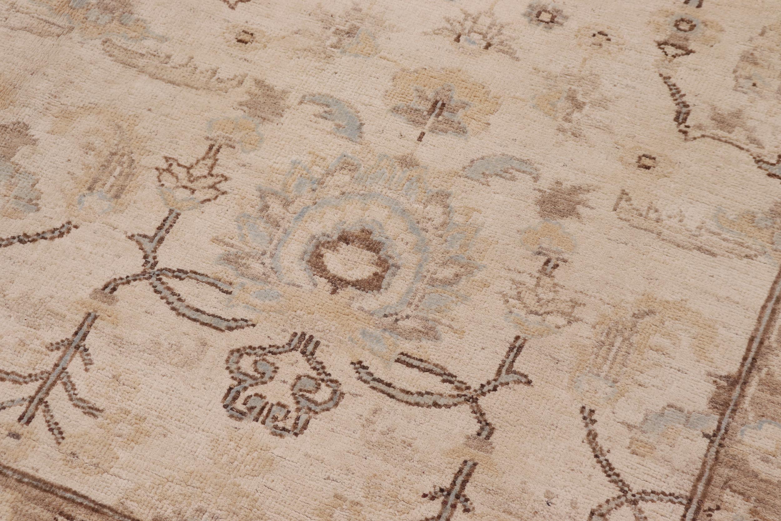 handmade Transitional Kafkaz Ivory Rust Hand Knotted RECTANGLE 100% WOOL area rug 14' x 20'