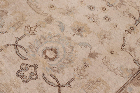 handmade Transitional Kafkaz Ivory Rust Hand Knotted RECTANGLE 100% WOOL area rug 14' x 20'