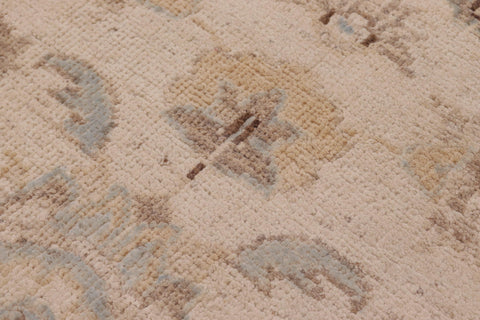 handmade Transitional Kafkaz Ivory Rust Hand Knotted RECTANGLE 100% WOOL area rug 14' x 20'