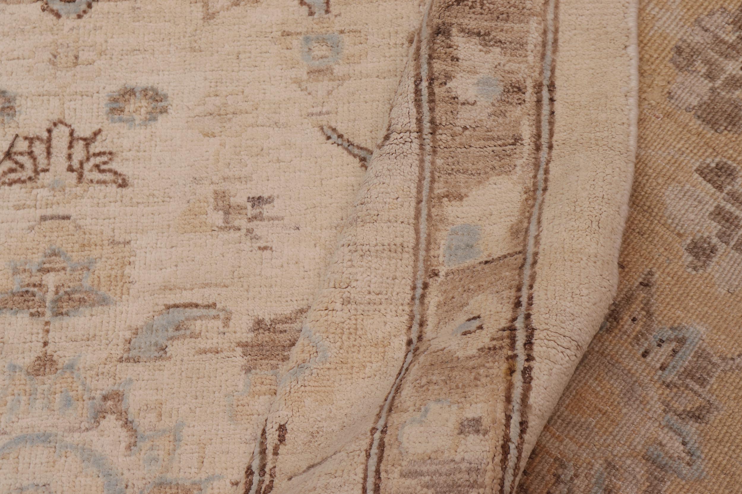 handmade Transitional Kafkaz Ivory Rust Hand Knotted RECTANGLE 100% WOOL area rug 14' x 20'