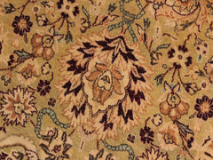 handmade Traditional Kashan Gold Red Hand Knotted ROUND 100% WOOL area rug 8x8