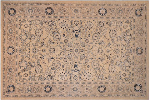handmade Traditional Kafkaz Lt. Brown Tan Hand Knotted RECTANGLE 100% WOOL area rug 12x18