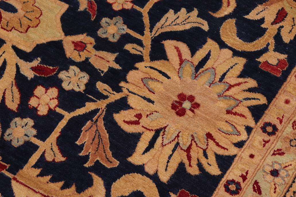Vintage Sultanabad Carolee Blue/Red Wool Rug - 9'11'' x 13'10''
