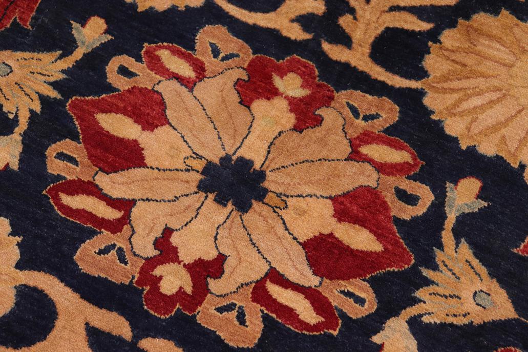 Vintage Sultanabad Carolee Blue/Red Wool Rug - 9'11'' x 13'10''