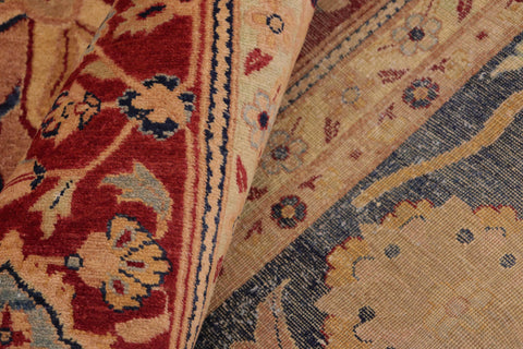 handmade Traditional Sultanabad Blue Red Hand Knotted RECTANGLE 100% WOOL area rug 10 x 14