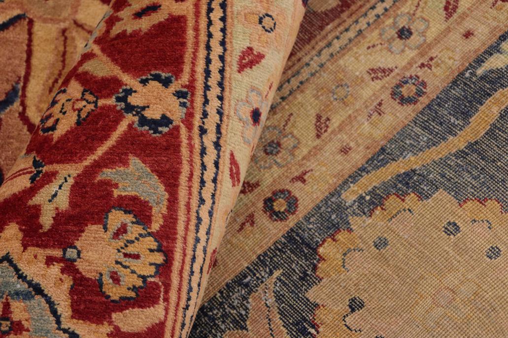 Vintage Sultanabad Carolee Blue/Red Wool Rug - 9'11'' x 13'10''