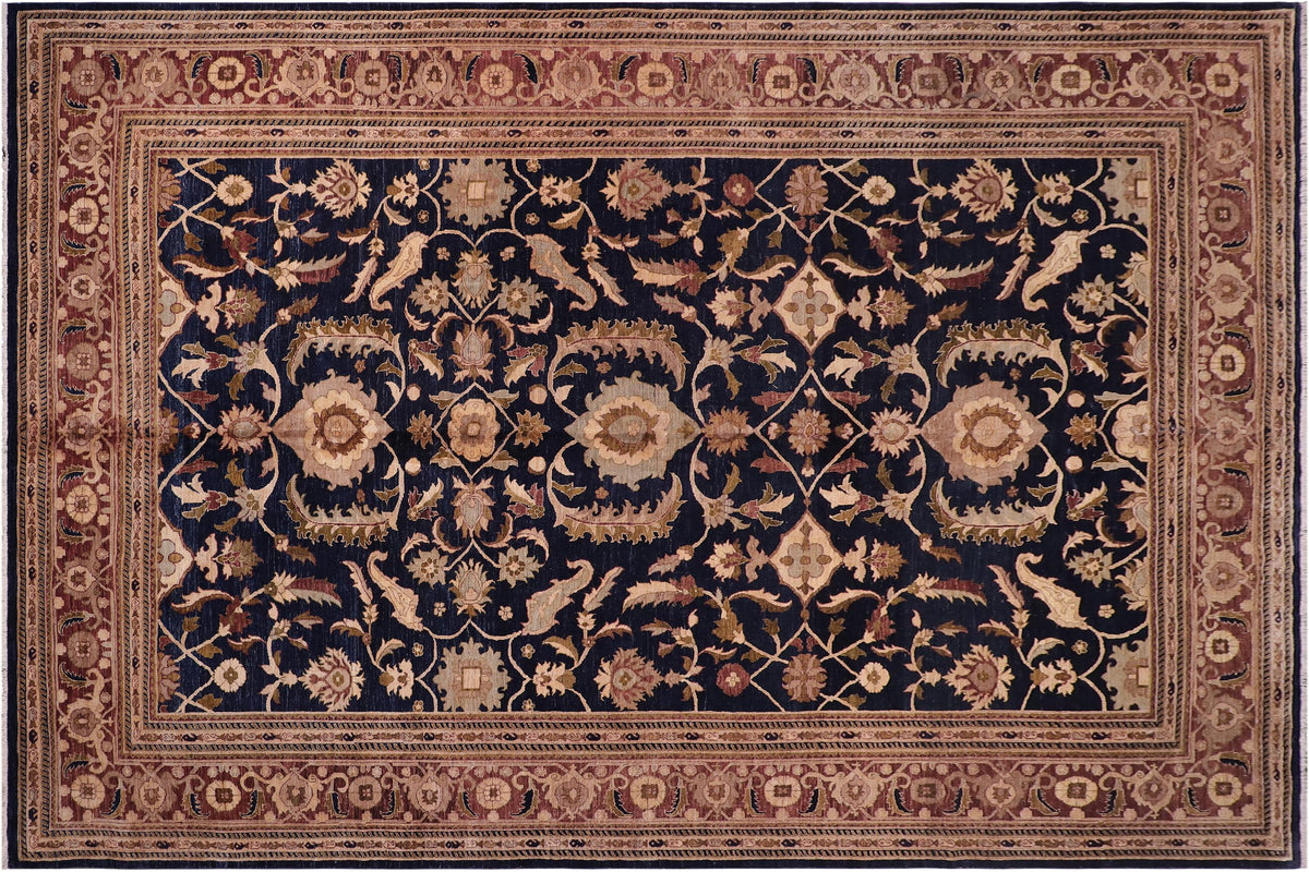 handmade Transitional Kafkaz Blue Rust Hand Knotted RECTANGLE 100% WOOL area rug 13' x 16'
