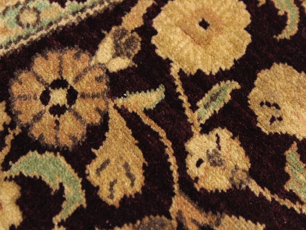 handmade Traditional Kashan Red Brown Hand Knotted ROUND 100% WOOL area rug 8x8