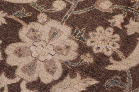 handmade Traditional Kafkaz Lt. Brown Ivory Hand Knotted RECTANGLE 100% WOOL area rug 12x14