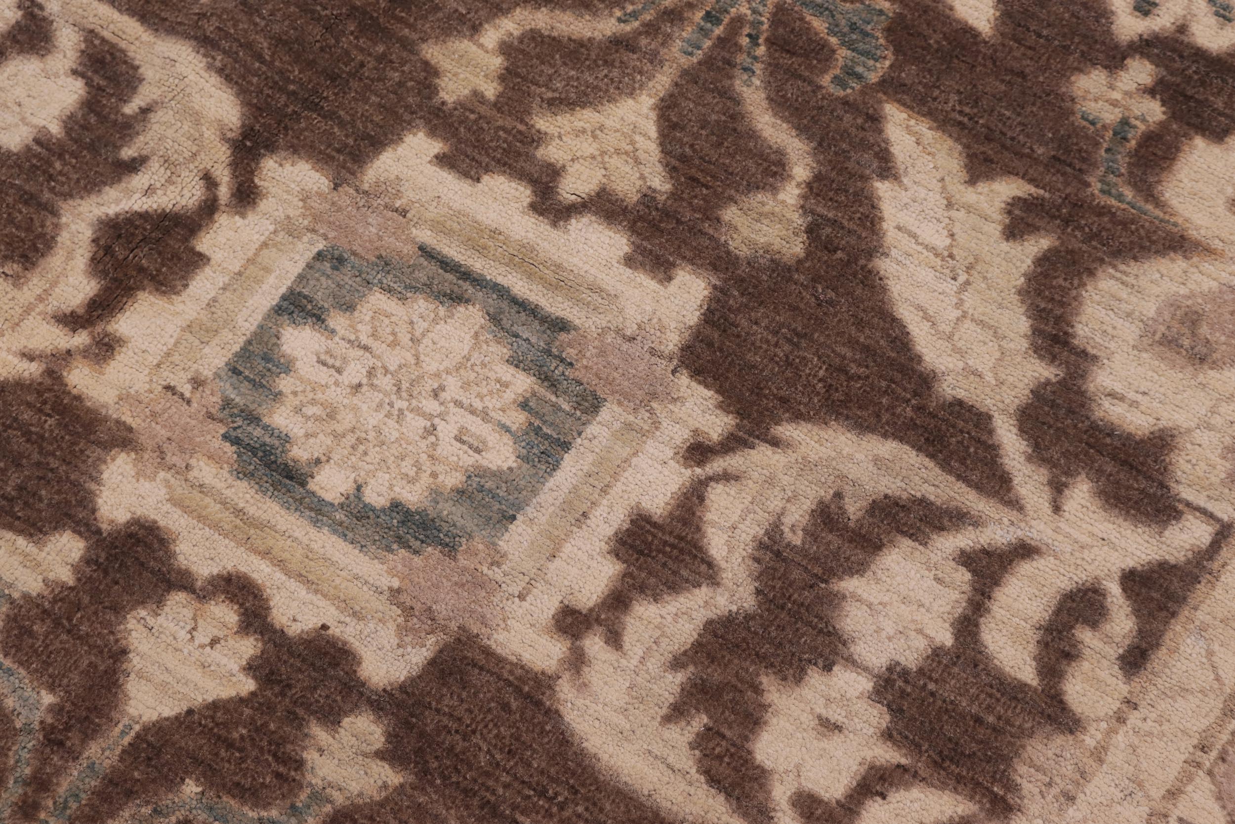handmade Traditional Kafkaz Lt. Brown Ivory Hand Knotted RECTANGLE 100% WOOL area rug 12x14