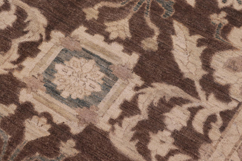 handmade Traditional Kafkaz Lt. Brown Ivory Hand Knotted RECTANGLE 100% WOOL area rug 12x14