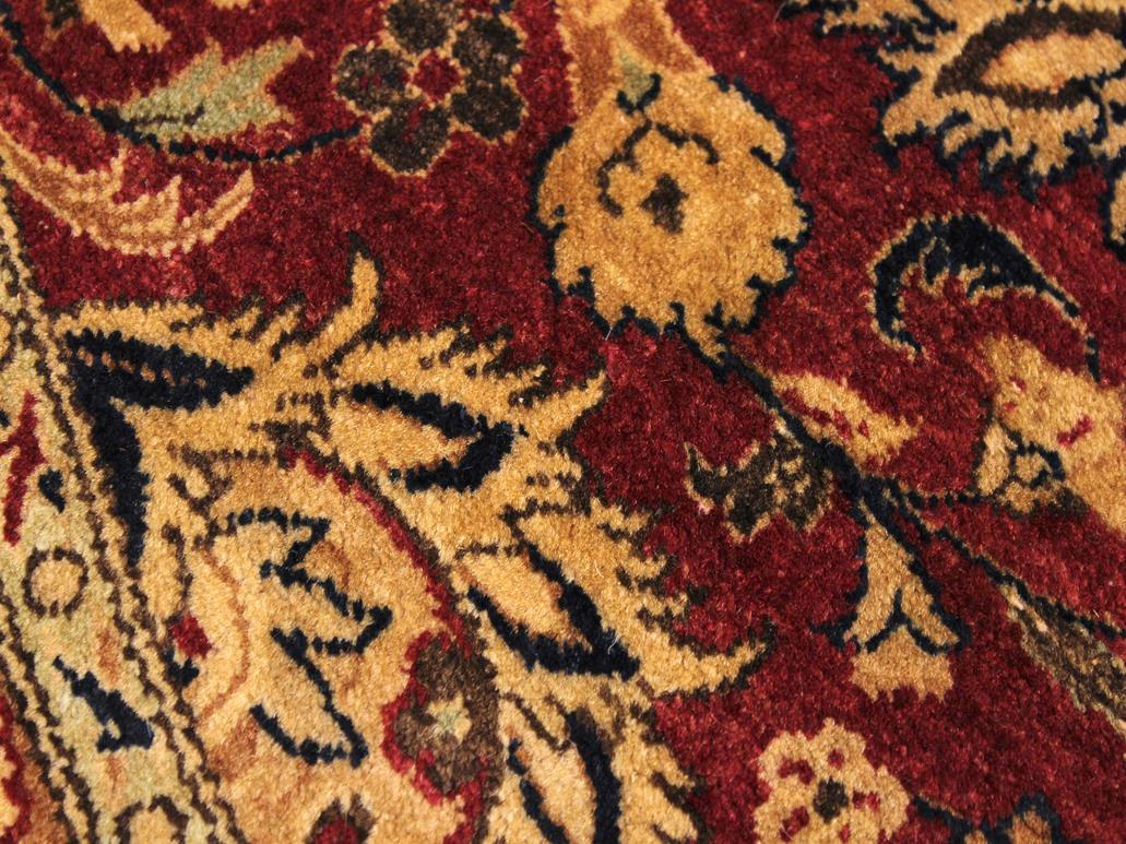 handmade Traditional Kashan Red Blue Hand Knotted ROUND 100% WOOL area rug 8x8