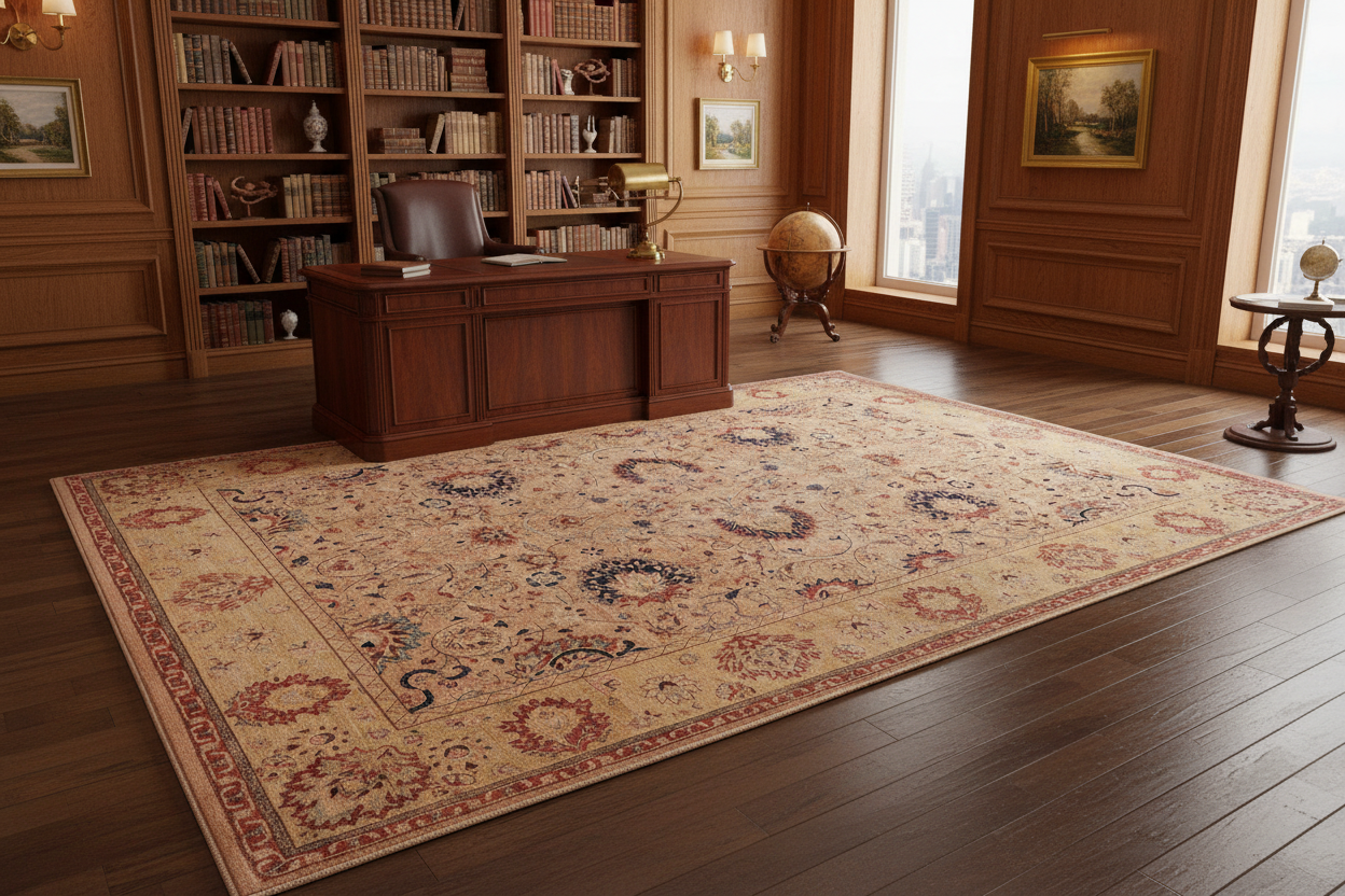 handmade Transitional Agra Tan Lt. Tan Hand Knotted RECTANGLE 100% WOOL area rug 12 x 16