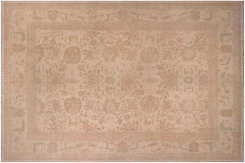 handmade Traditional Kafkaz Lt. Tan Tan Hand Knotted RECTANGLE 100% WOOL area rug 12x15