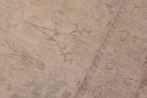 handmade Transitional Kafkaz Ivory Lt. Brown Hand Knotted RECTANGLE 100% WOOL area rug 12' x 15'