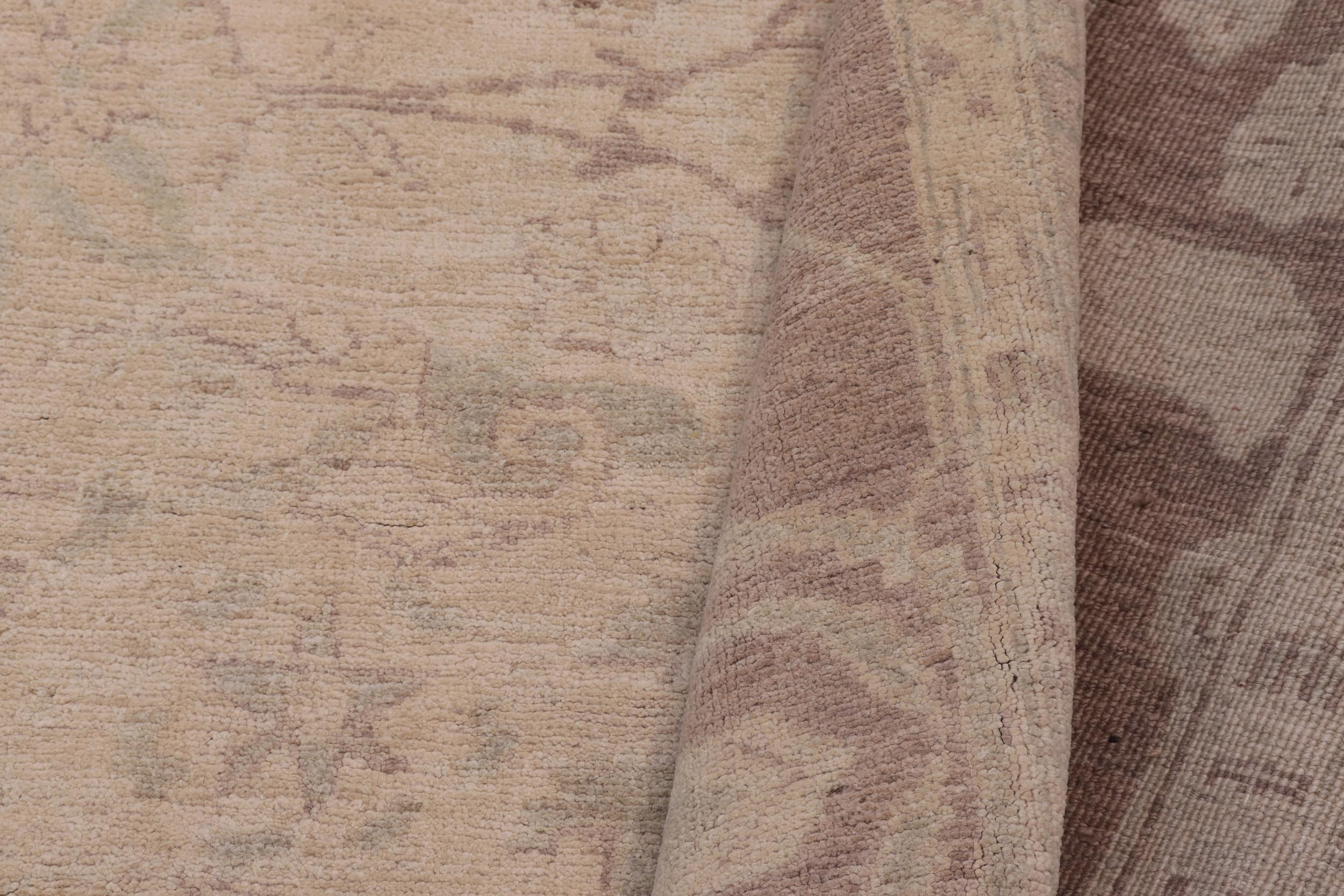 handmade Transitional Kafkaz Ivory Lt. Brown Hand Knotted RECTANGLE 100% WOOL area rug 12' x 15'