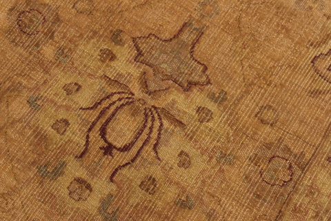 handmade Traditional  Gold Gold Hand Knotted RECTANGLE 100% WOOL area rug 9' x 12'