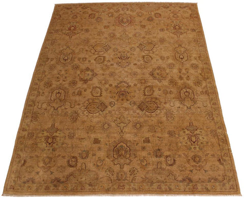 handmade Traditional  Gold Gold Hand Knotted RECTANGLE 100% WOOL area rug 9'X12'