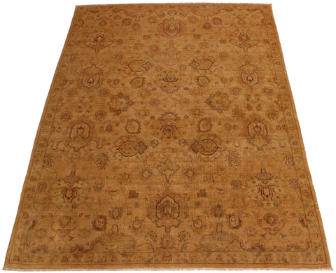handmade Traditional  Gold Gold Hand Knotted RECTANGLE 100% WOOL area rug 9' x 12'