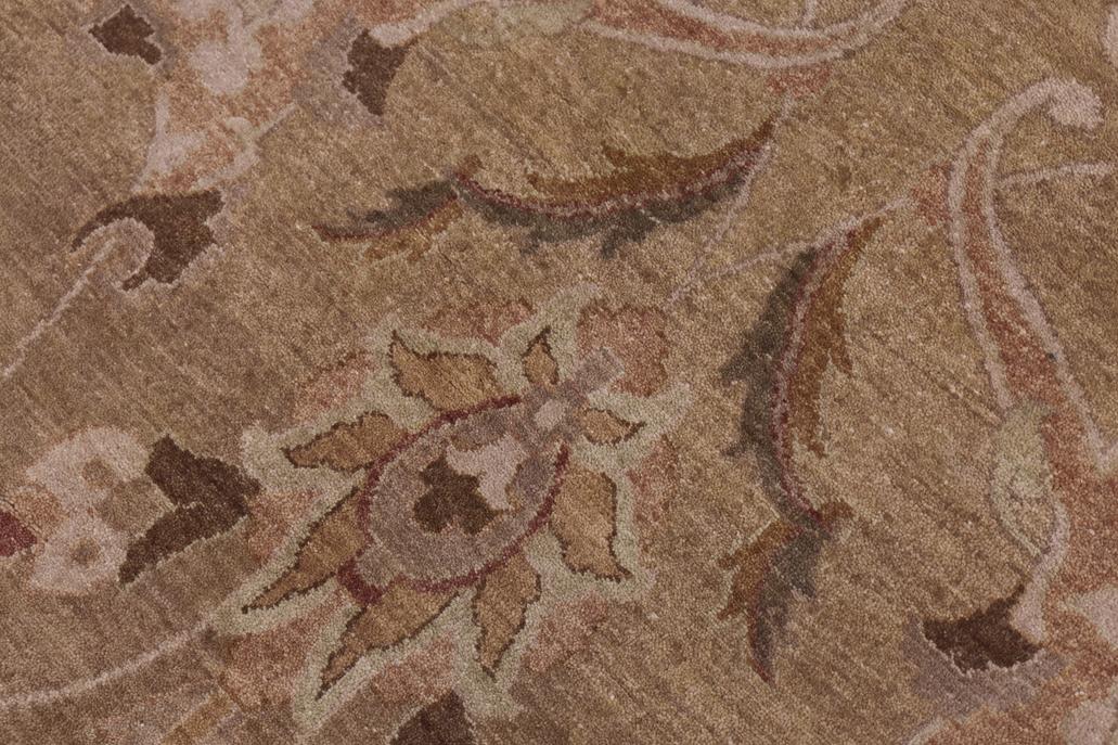 handmade Traditional Design Gold Green Hand Knotted RECTANGLE 100% WOOL area rug 12'X17'