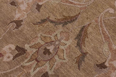 handmade Traditional Design Gold Green Hand Knotted RECTANGLE 100% WOOL area rug 12'X17'