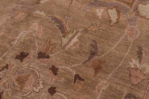 handmade Traditional Design Gold Green Hand Knotted RECTANGLE 100% WOOL area rug 12'X17'