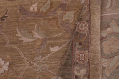 handmade Traditional Design Gold Green Hand Knotted RECTANGLE 100% WOOL area rug 12'X17'