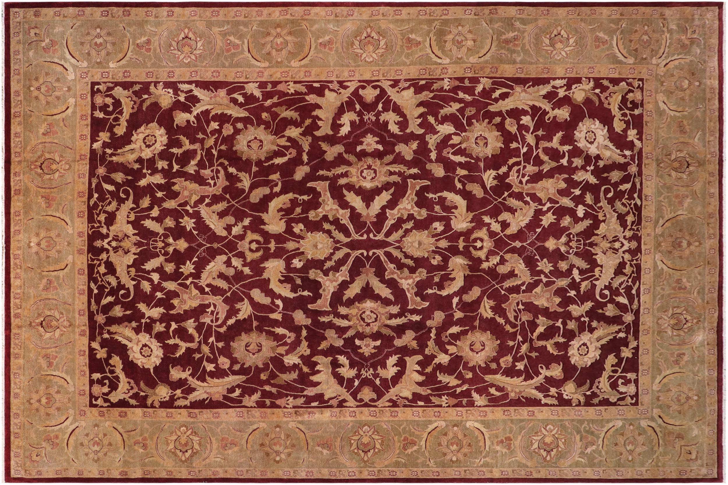handmade Traditional Kafkaz Red Lt. Green Hand Knotted RECTANGLE 100% WOOL area rug 12x17