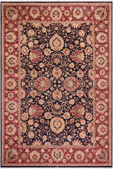Traditional Agra Tommy Blue Red Hand Knotted Area rugs 10X14