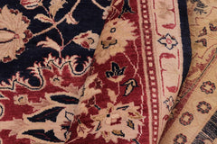 Vintage Agra Tommy Blue/Red Wool Rug - 10'1''X13'10''