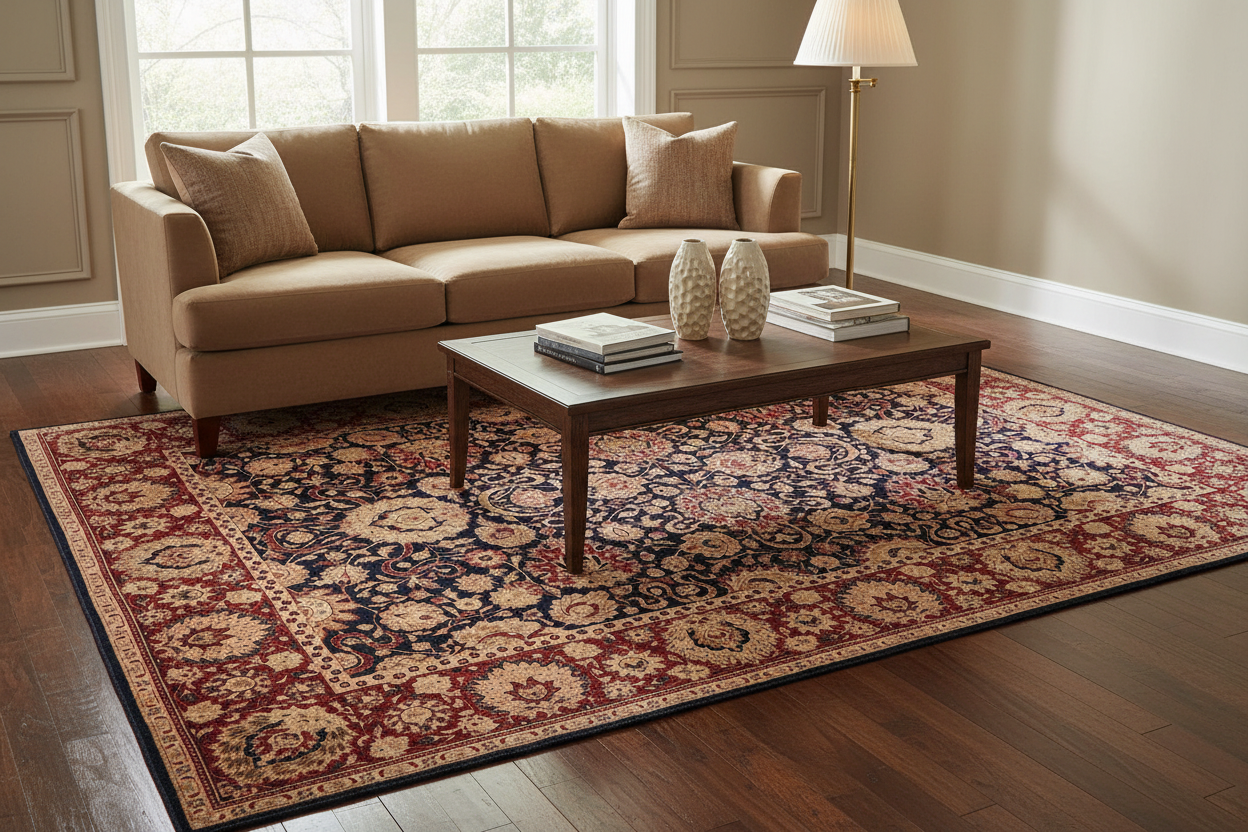 handmade Transitional Agra Blue Red Hand Knotted RECTANGLE 100% WOOL area rug 10 x 14