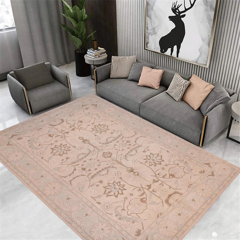 handmade Traditional Kafkaz Lt. Tan Lt. Green Hand Knotted RECTANGLE 100% WOOL area rug ODD