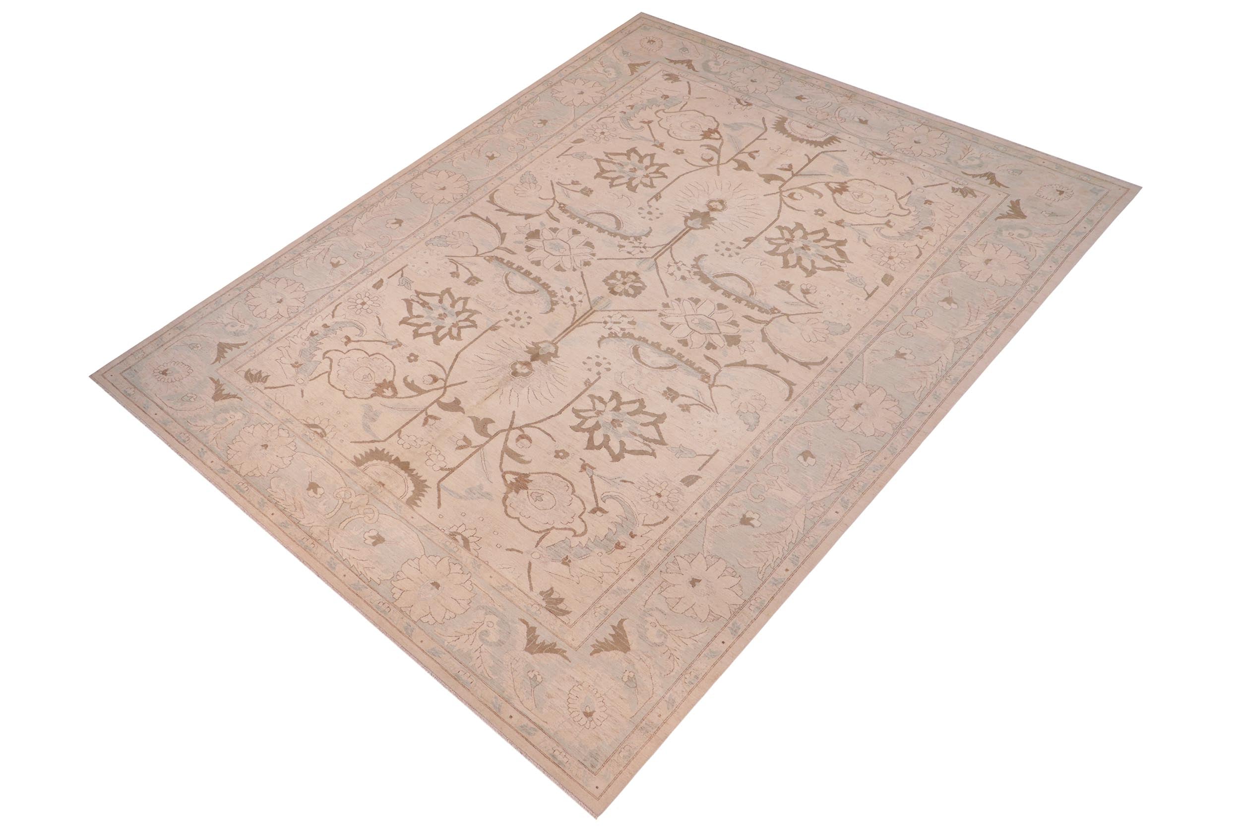 handmade Traditional Kafkaz Lt. Tan Lt. Green Hand Knotted RECTANGLE 100% WOOL area rug ODD
