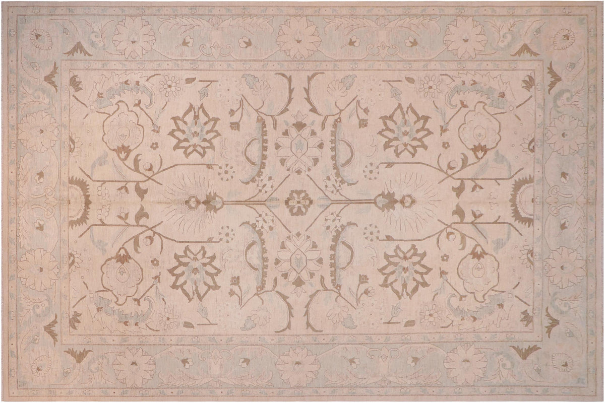 handmade Traditional Kafkaz Lt. Tan Lt. Green Hand Knotted RECTANGLE 100% WOOL area rug ODD