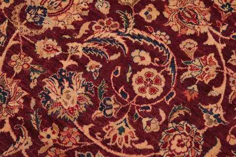 handmade Transitional Dabir Maroon Blue Hand Knotted RECTANGLE 100% WOOL area rug 10 x 14