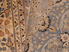 handmade Traditional Tabriz Blue Gold Hand Knotted RECTANGLE 100% WOOL area rug 10x14